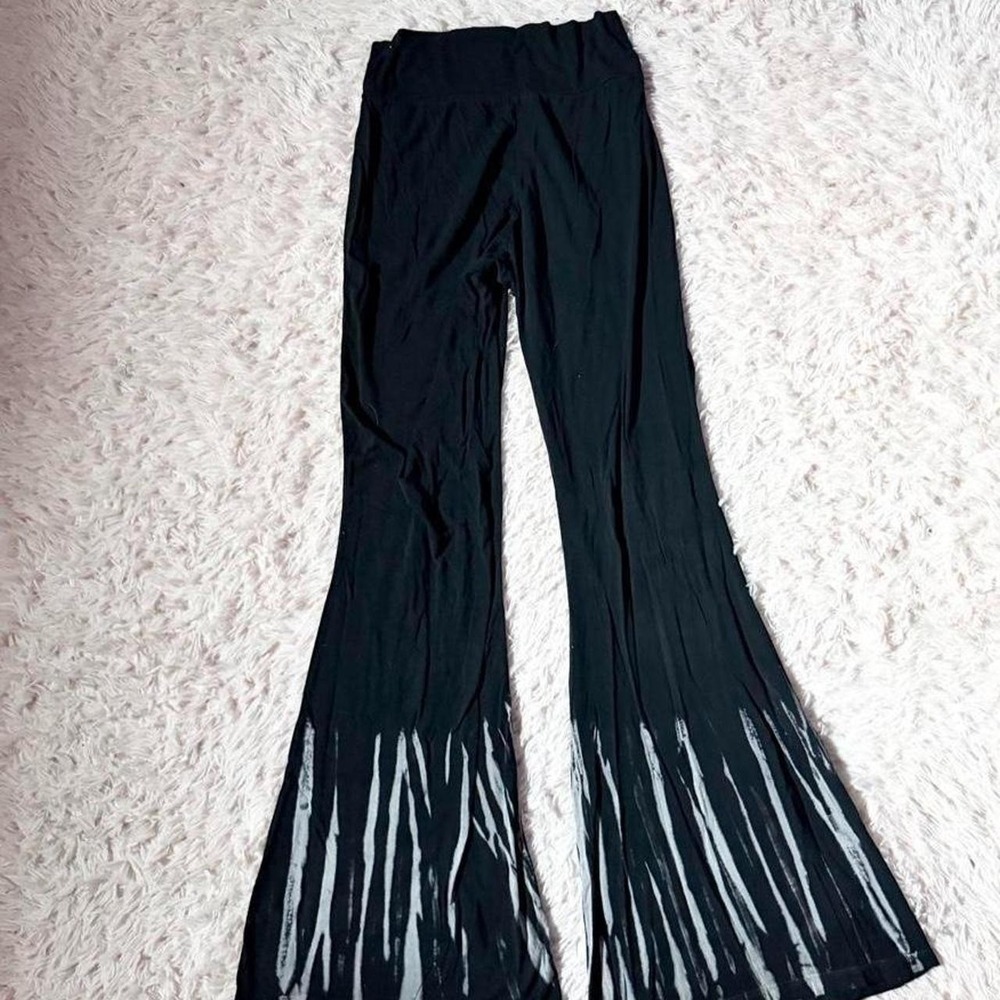 Hippie Groovy Retro Tie Dye Festival Music Fest Flare Leggings Womens M Indie